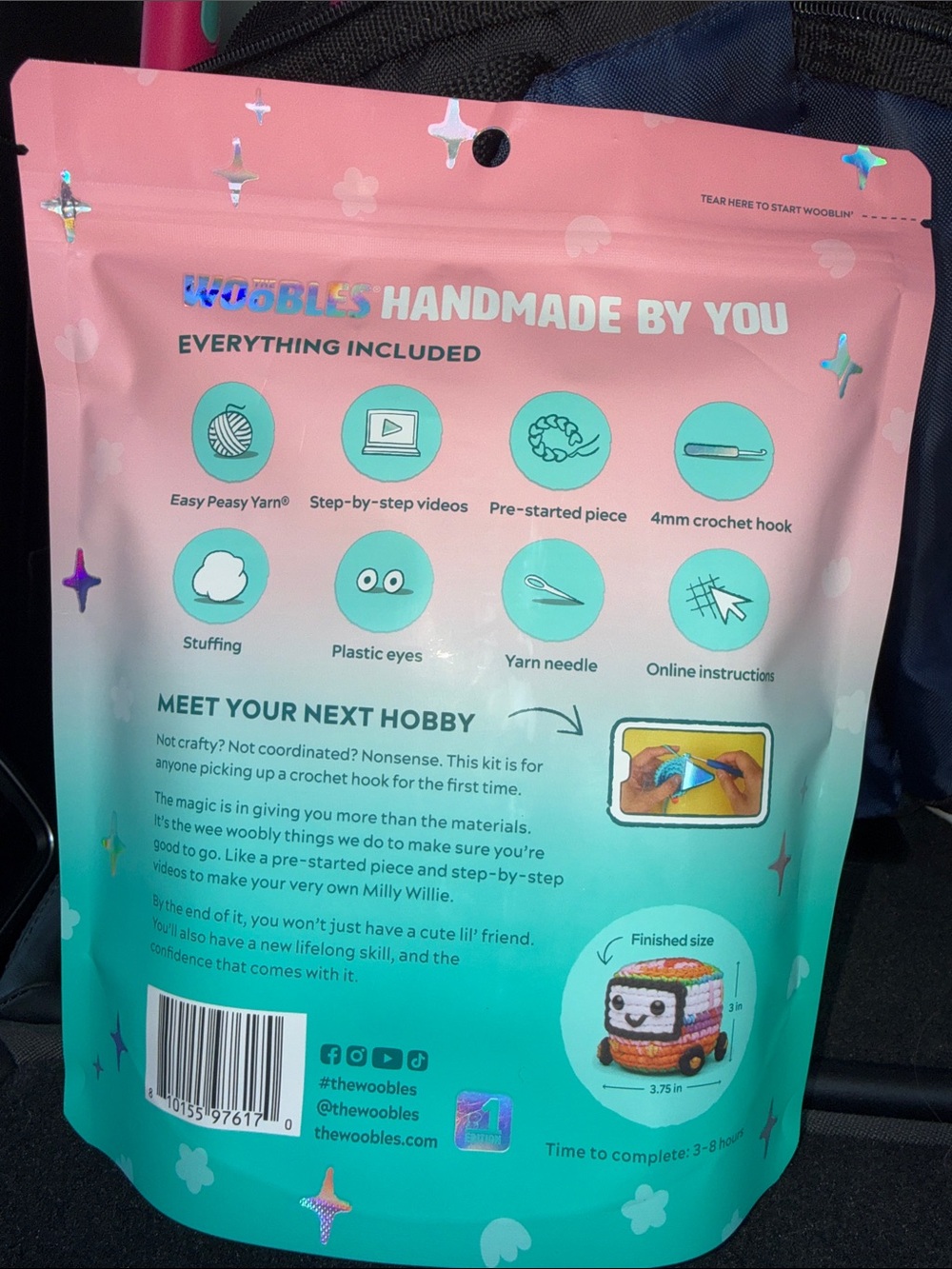 The Woobles Milly Willie the Wooble Wagon Learn to Crochet Kit - Tour Exclusive! - Picture 2 of 5